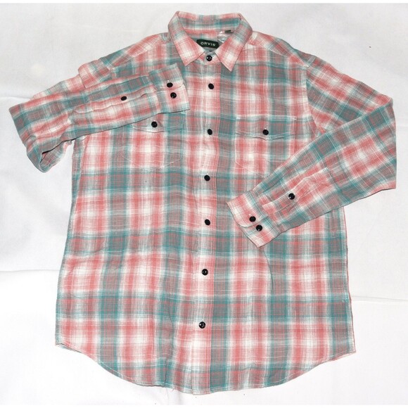 Orvis Men's Long Sleeve Button Front Shirt Size Medium - Picture 1 of 9